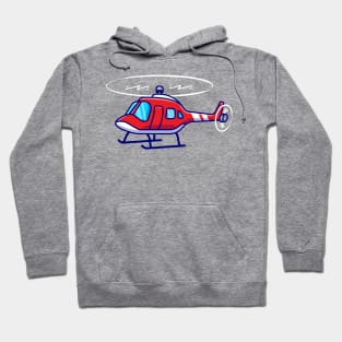 Helicopter Cartoon Illustration Hoodie